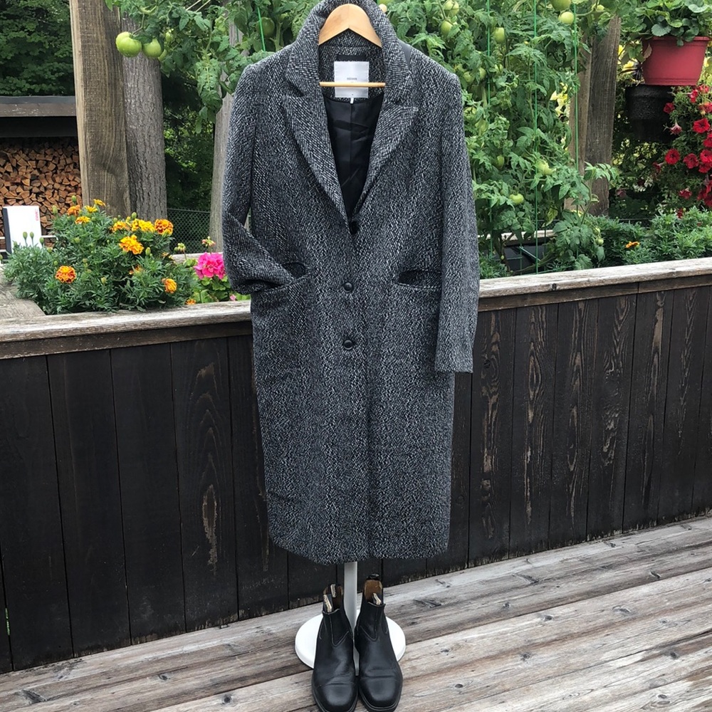 Minimum Herringbone Trench Coat